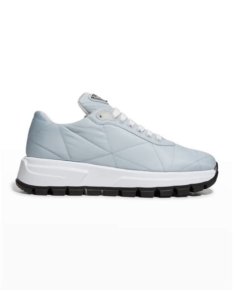 prada allacciate triangle nylon platform sneakers|Prada shoes.